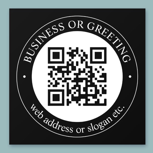 Upload QR code or Logo | Modern Black Wall Decal (Creator Uploaded)
