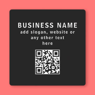 Upload QR code or Logo Modern Black Waterproof Labels