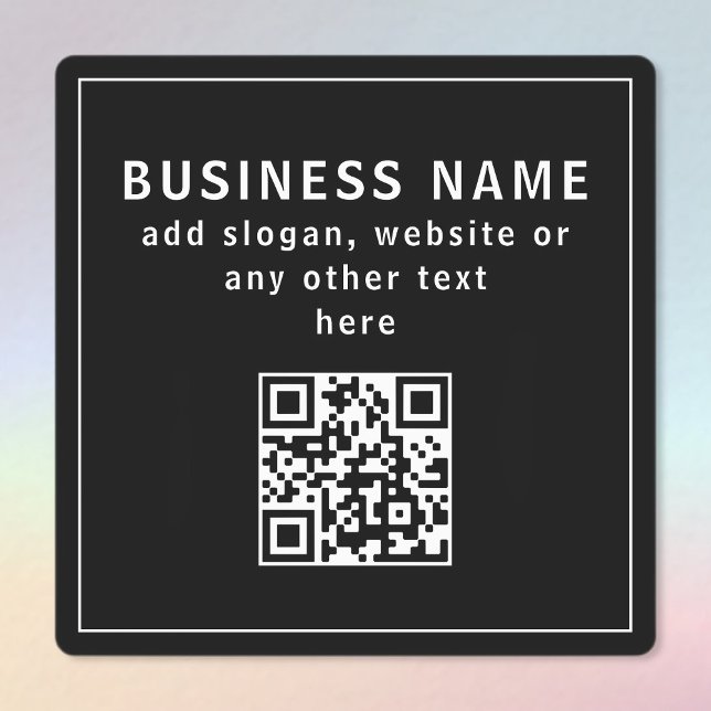Upload QR code or Logo | Modern Black Waterproof Labels (Creator Uploaded)