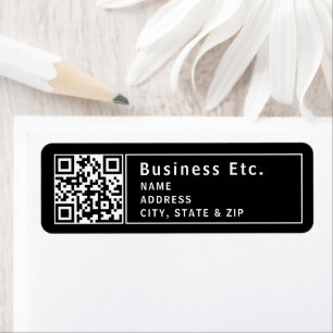 Upload QR code or Logo Modern Return Address Label