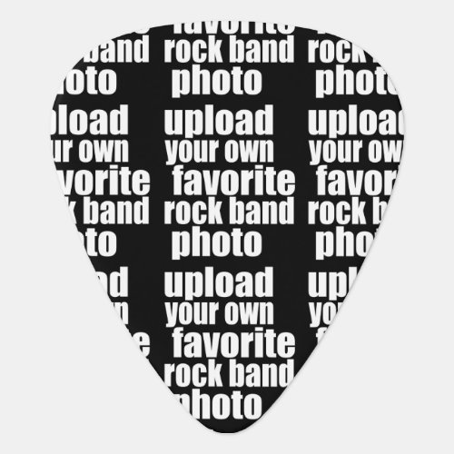 upload rock band photo with name black guitar pick