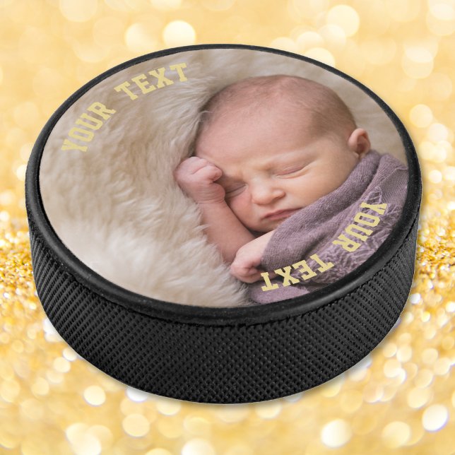 Upload Selfie and Create Custom Personalized Photo Hockey Puck (Upload Selfie and Create Custom Personalized Photo Hockey Puck)