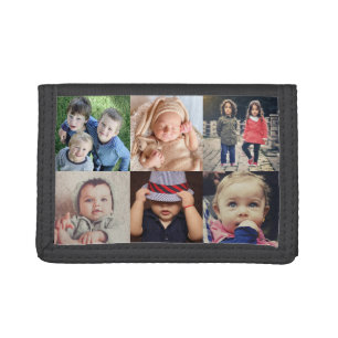 Upload six photo tri-fold wallet