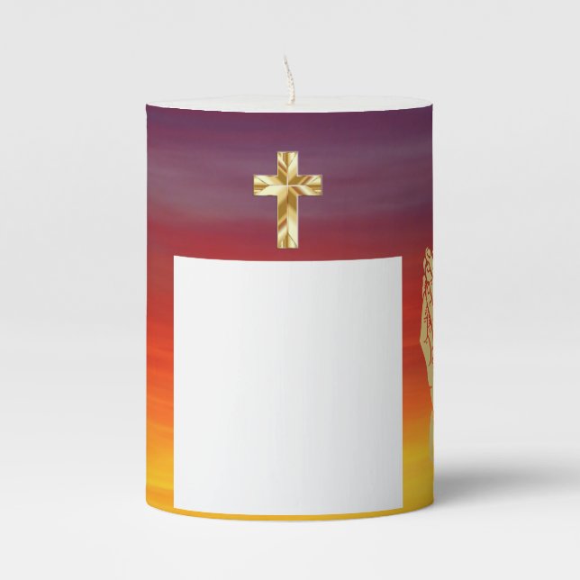 Upload the photo pillar candle (Front)