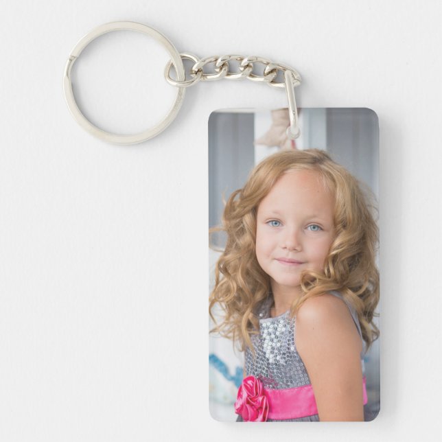 Upload vertical photo keychain (Front)