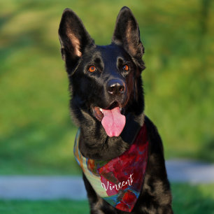 Upload Your Artwork   Turn Custom Painting to Pet Bandana Collar