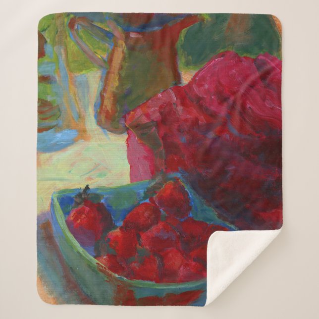 Upload Your Artwork | Turn Custom Painting to  Sherpa Blanket (Front)