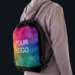 Upload Your Business Company Logo Custom Template Drawstring Bag<br><div class="desc">Custom Upload Your Business Company Logo Template Modern Elegant Drawstring Bags.</div>