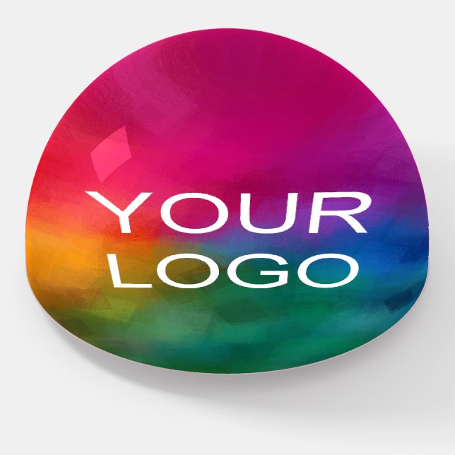 Upload Your Business Company Logo Here Template Paperweight (Angled)