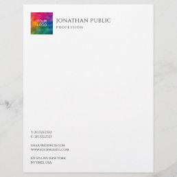 Upload Your Business Company Logo Modern Simple Letterhead