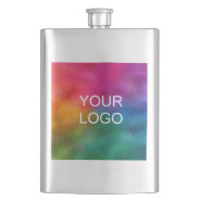 Upload Your Business Corporate Company Logo Here Flask at Zazzle