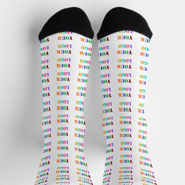 Upload Your Business Logo Branded Socks Example (Top)