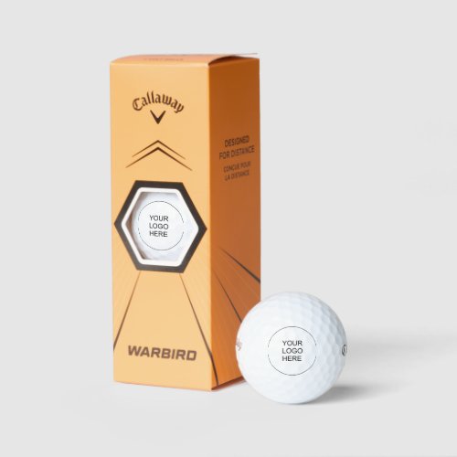 Upload Your Business Logo Callaway Warbird 3 Pack Golf Balls