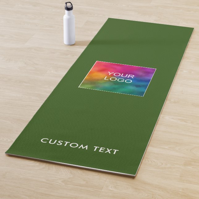 Upload Your Business Logo Custom Text Template Yoga Mat (In Situ)