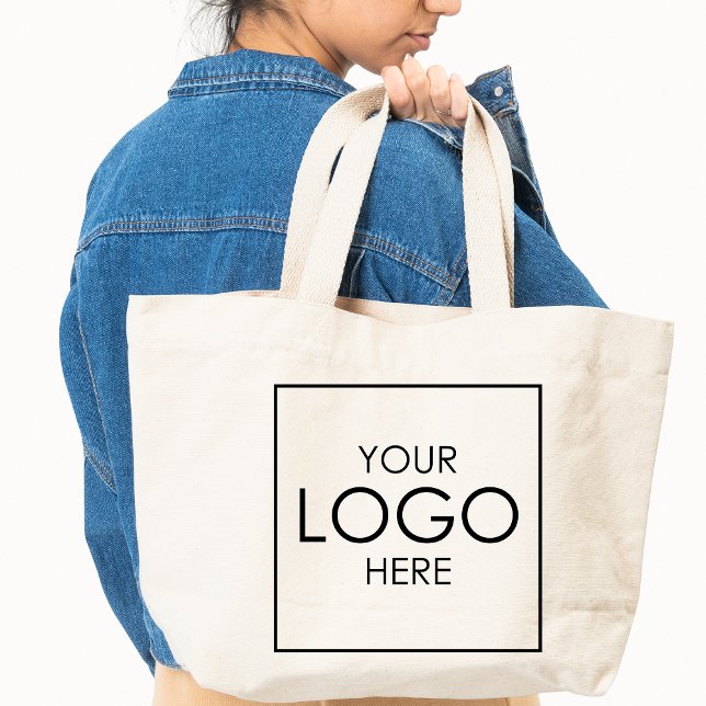 Upload Your Business Logo Front and Back Custom Tote Bag (Creator Uploaded)