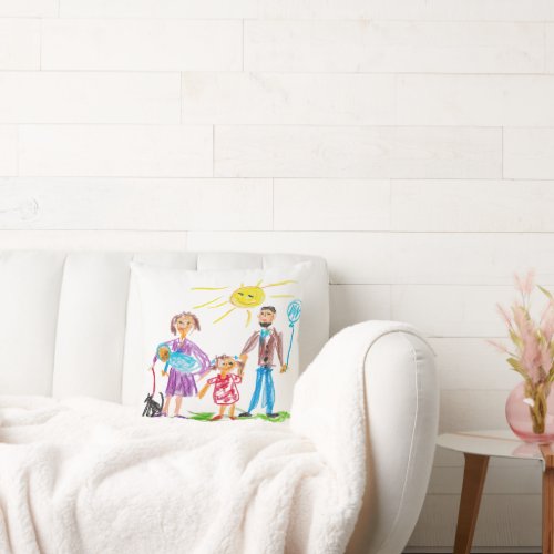 Upload your Childs Drawing to this Throw Pillow