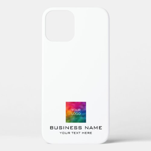Upload Your Company Business Logo Here Add Text iPhone 12 Case
