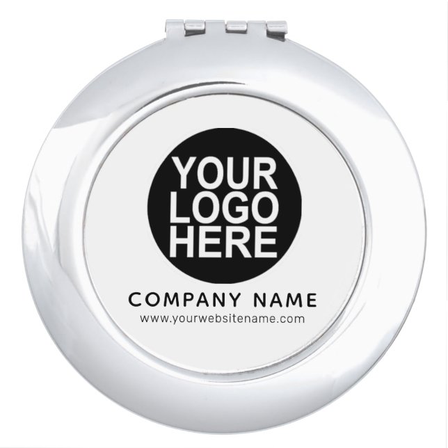 Upload Your Company Logo Compact Mirror (Front)