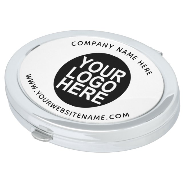 Upload Your Company Logo Compact Mirror (Turned)