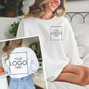 Upload Your Company Logo Custom Business Crewneck Sweatshirt