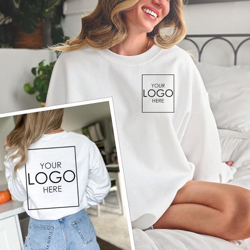 Upload Your Company Logo Custom Business Crewneck Sweatshirt