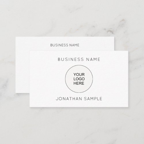 Upload Your Company Logo Here Custom Template Business Card