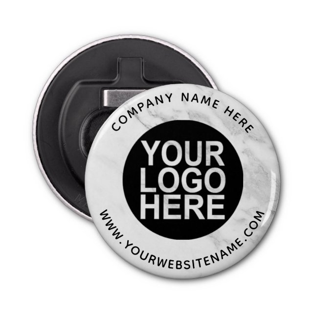 Upload Your Company Logo Marble Bottle Opener (Front)