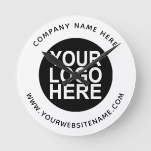 Upload Your Company Logo Round Clock
