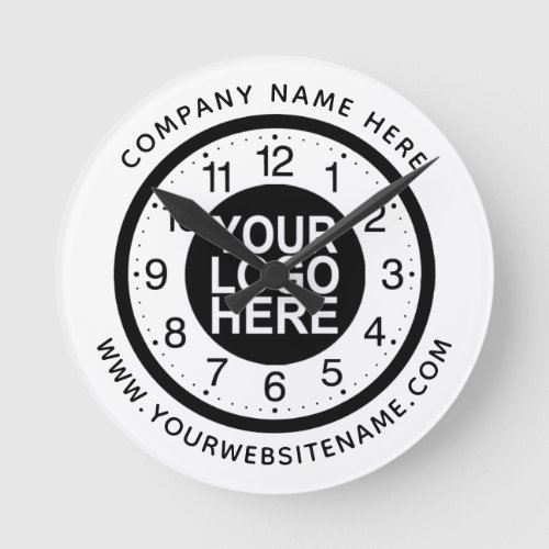 Upload Your Company Logo Round Clock