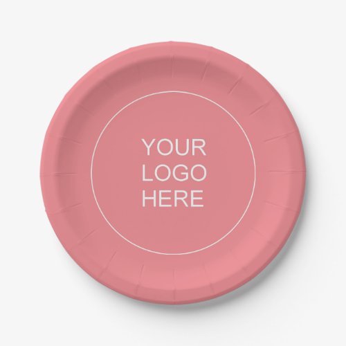 Upload Your Company Logo Text Template Charisma Paper Plates
