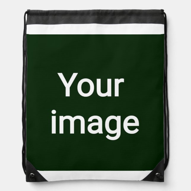 Upload Your Custom Image – Personalized Graphic Drawstring Bag (Front)