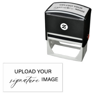 Upload your custom signature handwritten name self-inking stamp