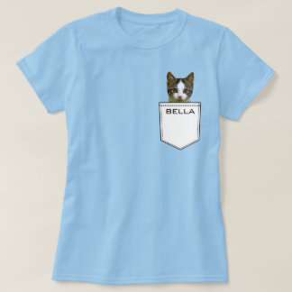 Upload Your Cute Pet Photo and Pet's Name Custom T-Shirt