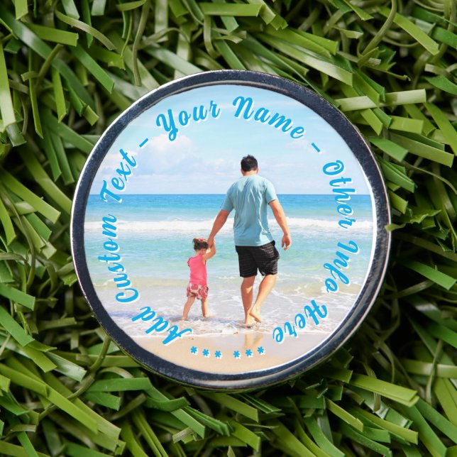 Upload Your Dad Photo Divot Tool Parsonalized Text (Insitu (On Grass))