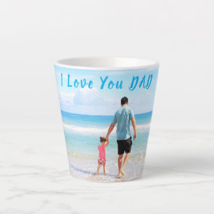Upload Your Dad Photo Latte Mug Personalized Gift