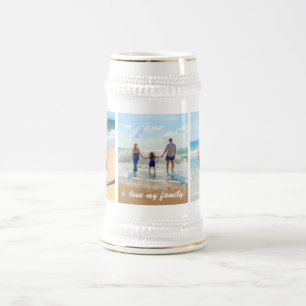 Upload Your Family Photo Collag Beer Stein Gift
