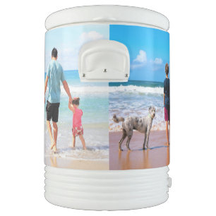 Upload Your Family Photo Collage Beverage Cooler