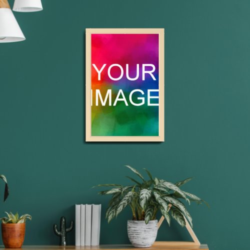 Upload Your Favorite Image Photo Custom Natural Framed Art