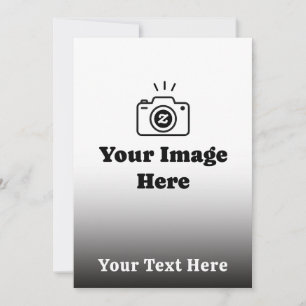 Upload Your Favorite Photo and Text Invitation