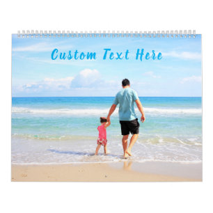 Upload Your Favorite Photo Calendar Custom Text