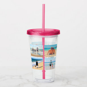 Upload Your Favorite Photo Collage Acrylic Tumbler