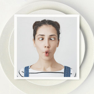Upload Your Funny Face Photo Selfie Napkins