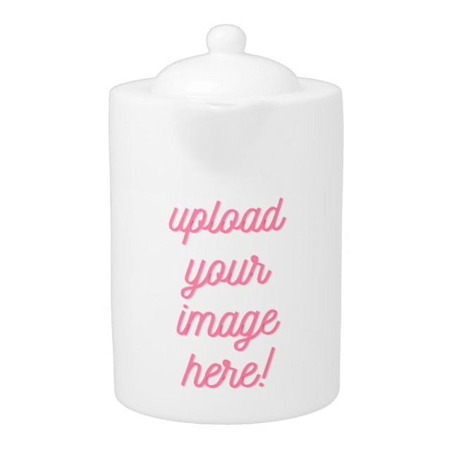Upload Your Image or logo here Customizable  Teapot (Front)