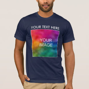 Upload Your Image Photo Logo Add Text to Mens T-Shirt