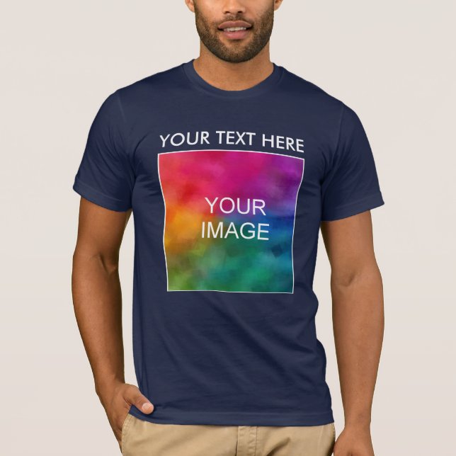 Upload Your Image Photo Logo Add Text to Mens T-Shirt (Front)
