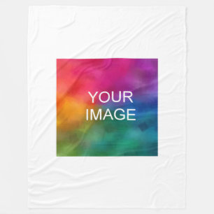 Upload Your Image Photo Picture Or Logo Simple Fleece Blanket
