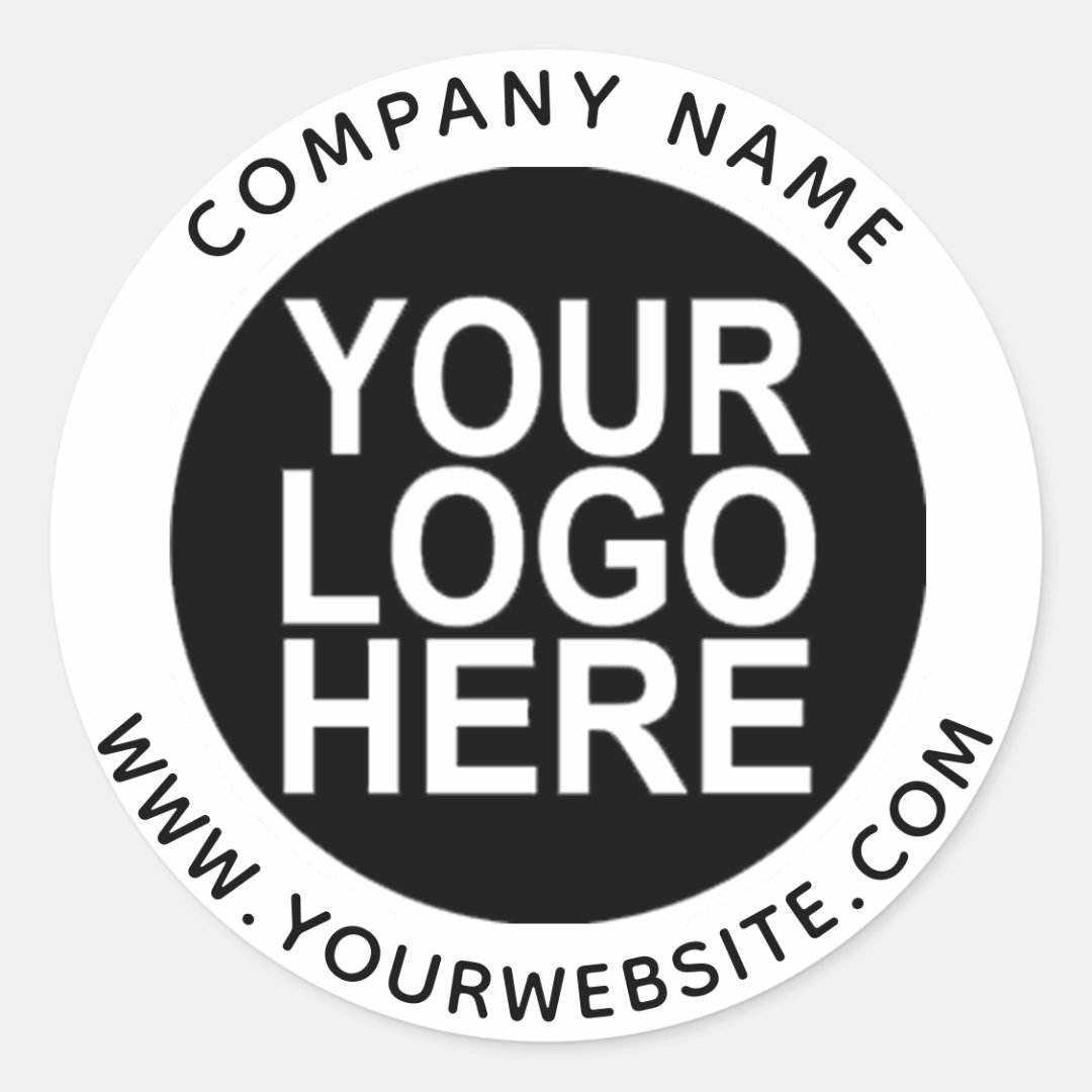 Upload Your Logo and Company Logo Classic Round Sticker | Zazzle