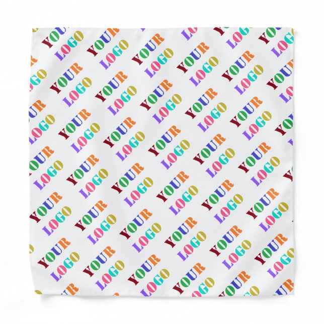 Upload Your Logo Branded Bandana Example (Front)