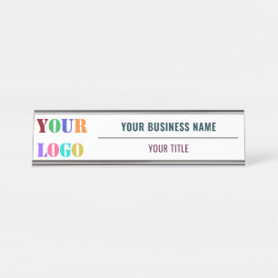 Upload Your Logo Branded Business Desk Name Plate