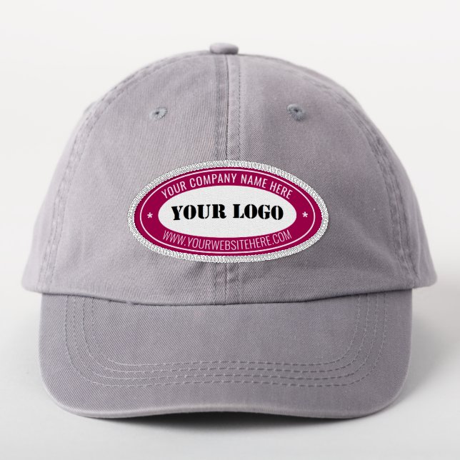 Upload Your Logo Branded Patch Example Add Text (On Headwear)